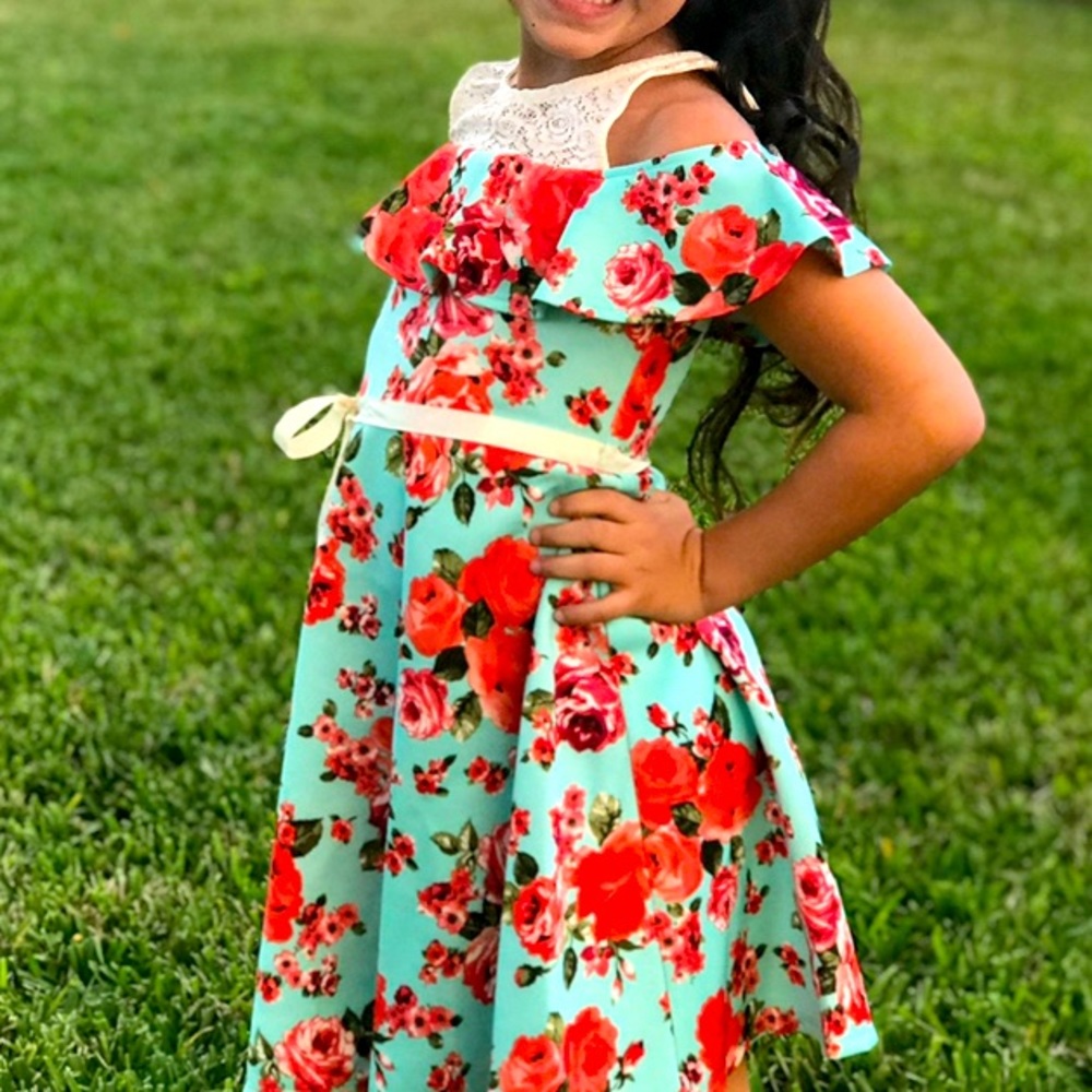 Beautiful floral girls dress